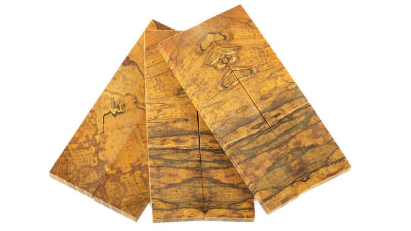 Stabilized heat-treated end-grain beech handle - multi-color - Raffir
