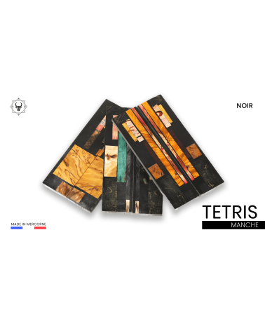 Tetris-Griffe für Messer - Holz- und Harz-Puzzle für Handwerker 2