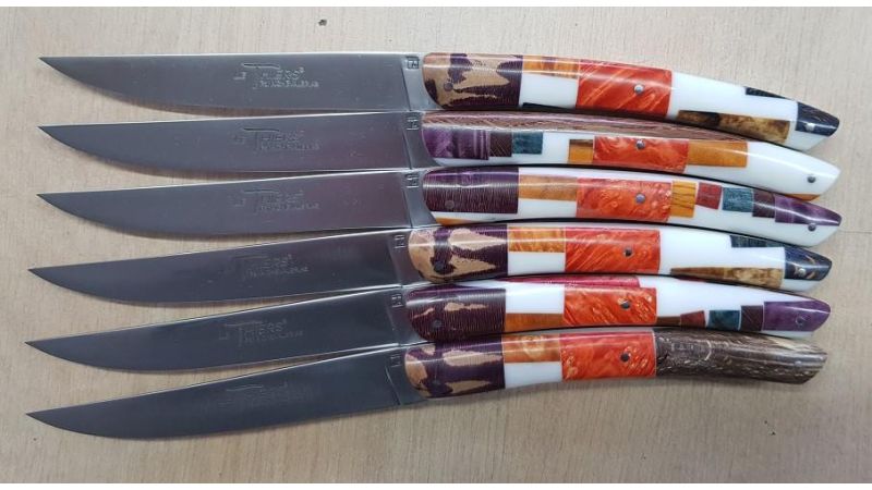 Tetris Handles for Knives - Wood and Resin Puzzle for Artisans