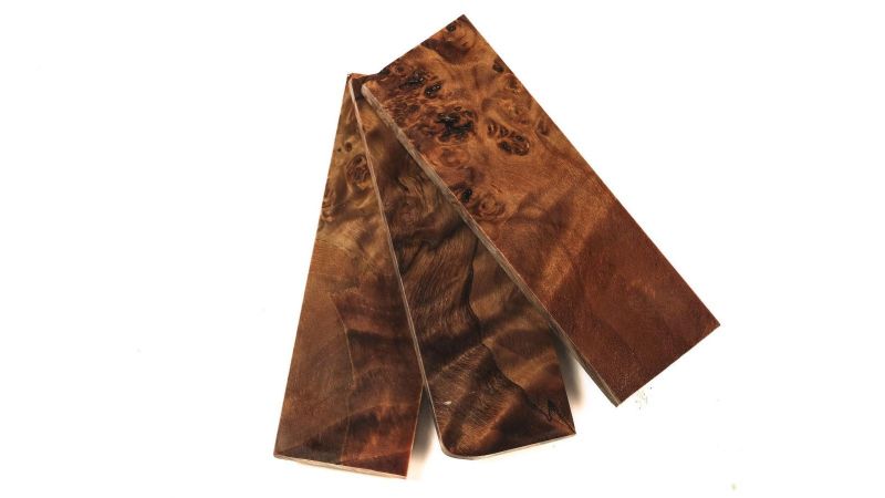 Stabilisierte Raffir Walnussholz-Maserung und -Wurzel in Platten – Premium-Finish - Raffir