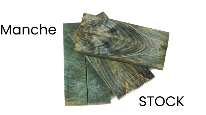 Manche de Peuplier Flammé Stabilisé : Beauté et Durabilité Exceptionnelle (multi-couleur)