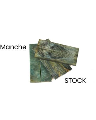 Manche de Peuplier Flammé Stabilisé : Beauté et Durabilité Exceptionnelle (multi-couleur)