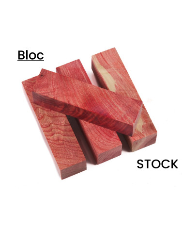Bloc de Peuplier Flammé Stabilisé : Beauté Naturelle et Durabilité Exceptionnelle (multi-couleur)