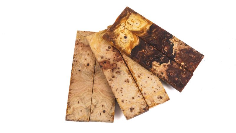 Manico in Nappa di Castagno Stabilizzato - Materiale Ideale per Coltelleria Artigianale