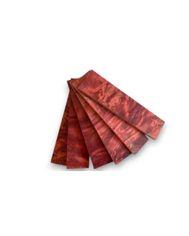 Mango de Álamo Flameado Estabilizado - para Artesano - Colores Impactantes - Raffir