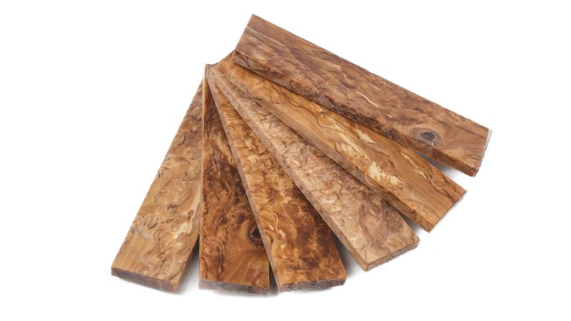 Stabilized birch handle: made in France - multi-color