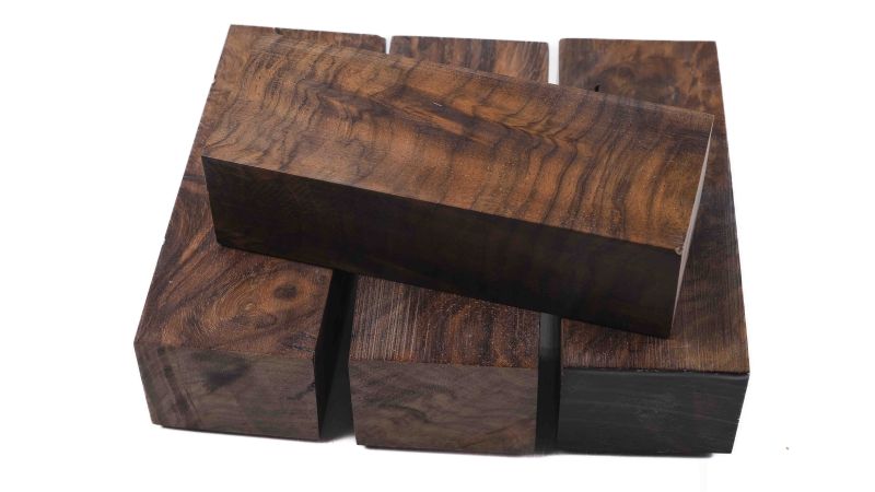Stabilized walnut burl blocks