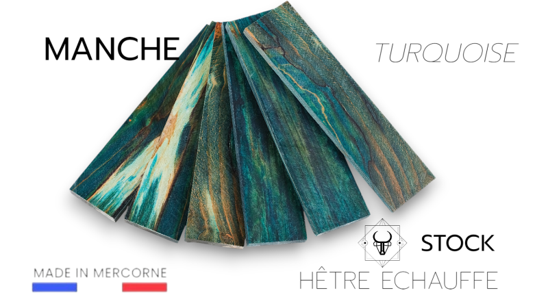 Manche de hêtre échauffé stabilisé - Made in France - multi couleurs