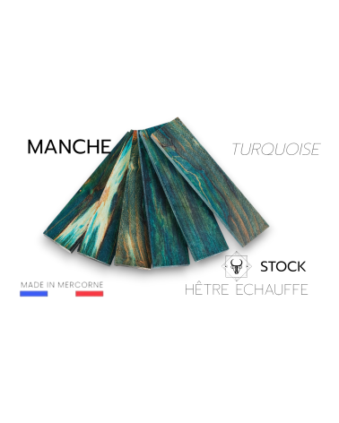 Manche de hêtre échauffé stabilisé - Made in France - multi couleurs