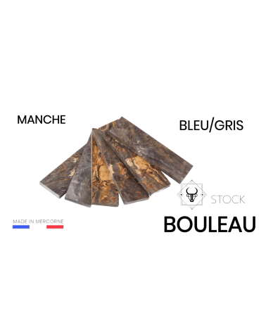 Stabilized birch handle: made in France - multi-color