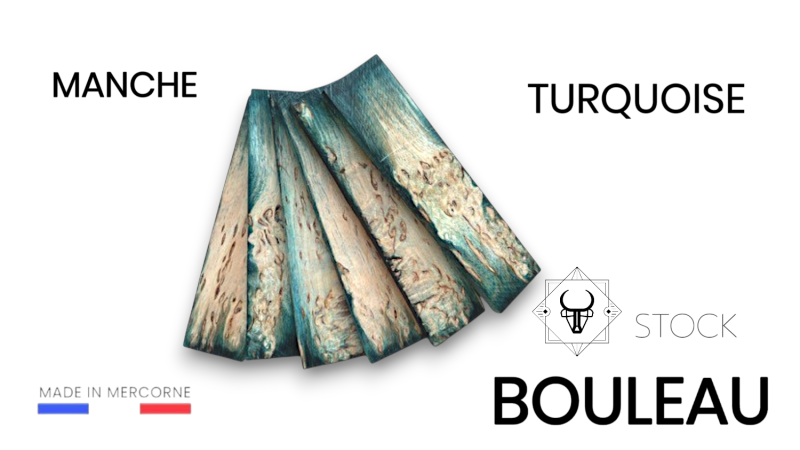Manche de bouleau stabilisé : fabriqué en France - multi couleurs