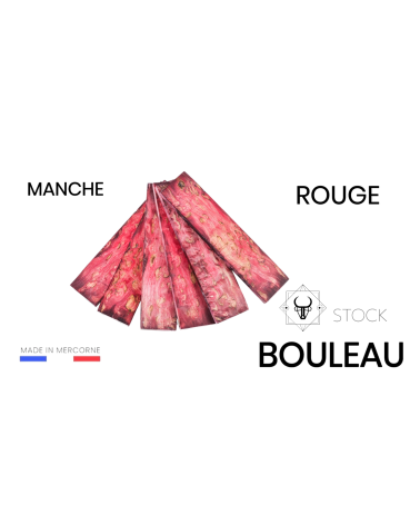 Manche de bouleau stabilisé : fabriqué en France - multi couleurs