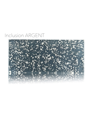 Inclusion of real gold, silver, brass, or copper leaf - PMMA resin - made in France