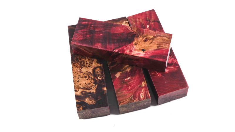 Stabilisiertes Kastanienholzblock - Leicht zu bearbeiten - Hergestellt in Frankreich