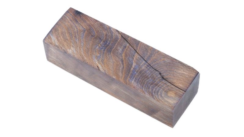 Block buchenholz erwärmt stabilisiert blau