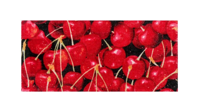 Plaque inclusion tissus cerise