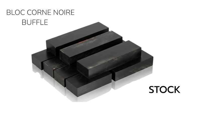 Blocchi di corno di bufalo nero indiano - Materiale nobile, resistente e versatile
