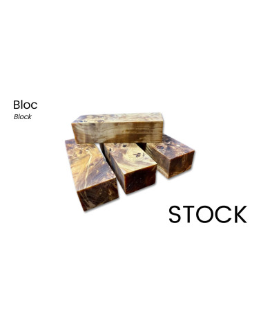 Bloc Loupe de peuplier stabilisé - Mercorne - Multiples couleurs