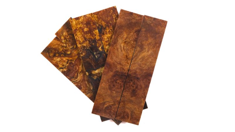 Handle burl from birch stabilised BY RAFFIR