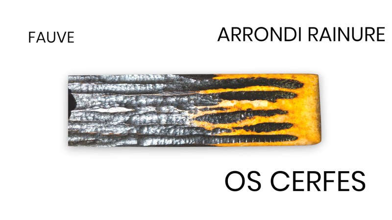 Manche os de chameaux cerfé - sculpté et teinté - un matériau durable, confortable et personnalisable