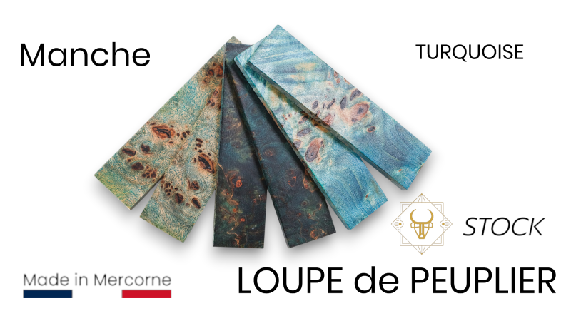 Manche Loupe de peuplier stabilisé - Mercorne - Multiples couleurs