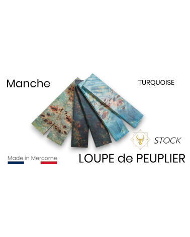 Manche Loupe de peuplier stabilisé - Mercorne - Multiples couleurs