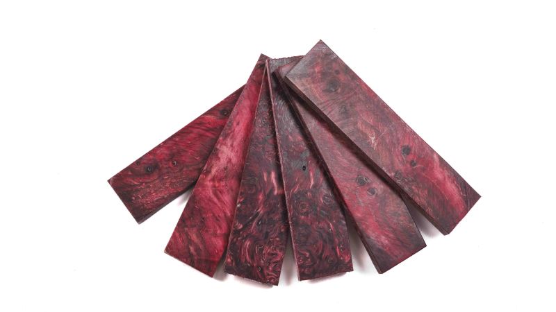 Manici in radica di acero europeo stabilizzato (Acer pseudoplatanus) - legno decorativo raro