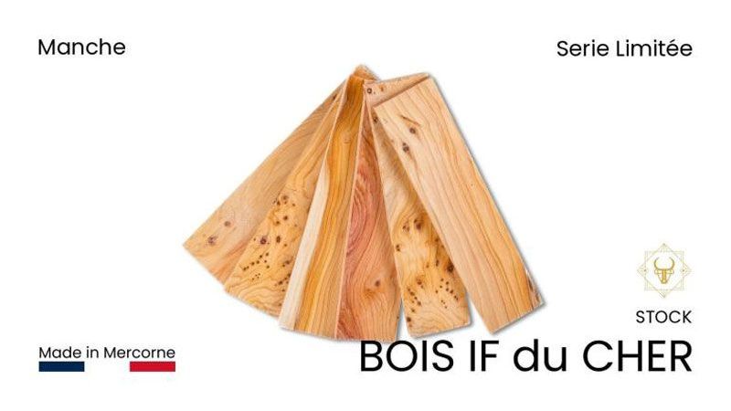 Madera de tejo de Dordoña (Francia) en placas (x2) para creadores y cuchillería