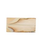 Manche pulpe d'ivoire de mammouth stabilisé résine beige | Coutellerie fossile | Mercorne