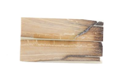 Manche pulpe d'ivoire de mammouth stabilisé résine beige | Coutellerie fossile | Mercorne 2