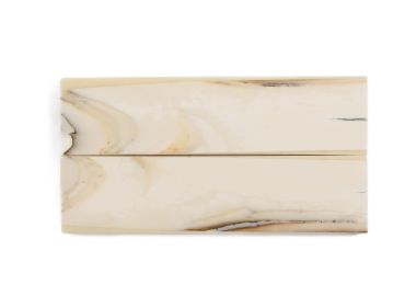 Manche pulpe d'ivoire de mammouth stabilisé résine beige | Coutellerie fossile | Mercorne