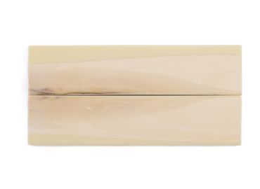 Manche pulpe d'ivoire de mammouth stabilisé résine beige | Coutellerie fossile | Mercorne