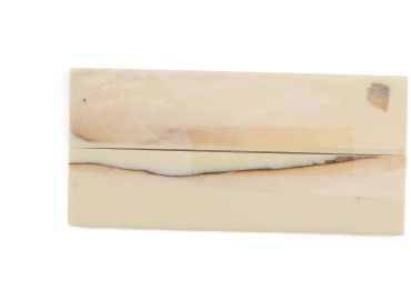 Manche pulpe d'ivoire de mammouth stabilisé résine beige | Coutellerie fossile | Mercorne 2