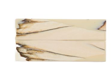 Manche pulpe d'ivoire de mammouth stabilisé résine beige | Coutellerie fossile | Mercorne 2