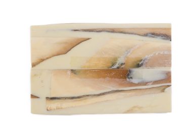 Manche pulpe d'ivoire de mammouth stabilisé résine beige | Fossile unique | Mercorne 2