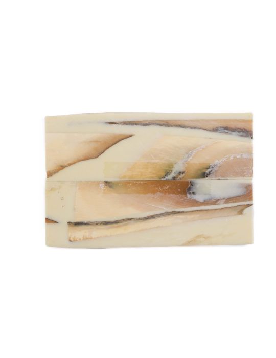 Manche pulpe d'ivoire de mammouth stabilisé résine beige | Fossile unique | Mercorne