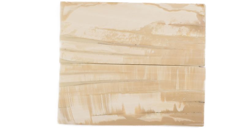Manche pulpe d'ivoire de mammouth stabilisé résine beige | Fossile unique | Mercorne