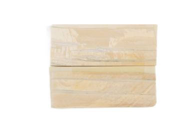 Manche pulpe d'ivoire de mammouth stabilisé résine beige | Fossile unique | Mercorne