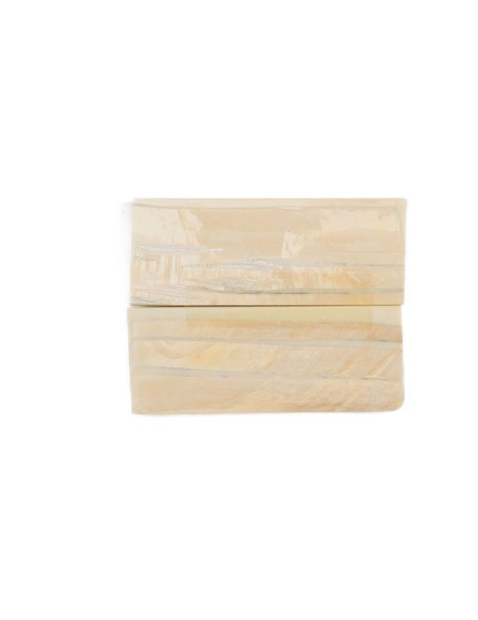 Manche pulpe d'ivoire de mammouth stabilisé résine beige | Fossile unique | Mercorne