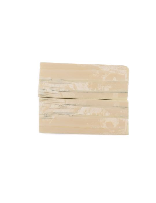 Manche pulpe d'ivoire de mammouth stabilisé résine beige | Fossile unique | Mercorne