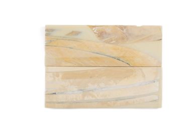 Manche pulpe d'ivoire de mammouth stabilisé résine beige | Fossile unique | Mercorne 2