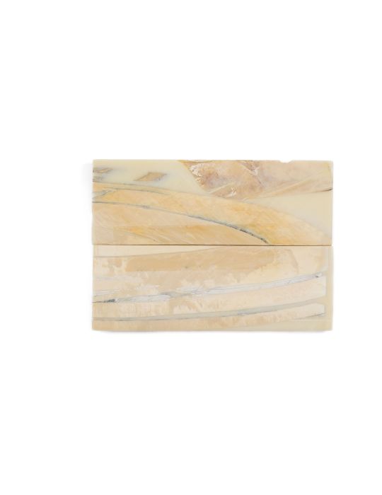 Manche pulpe d'ivoire de mammouth stabilisé résine beige | Fossile unique | Mercorne