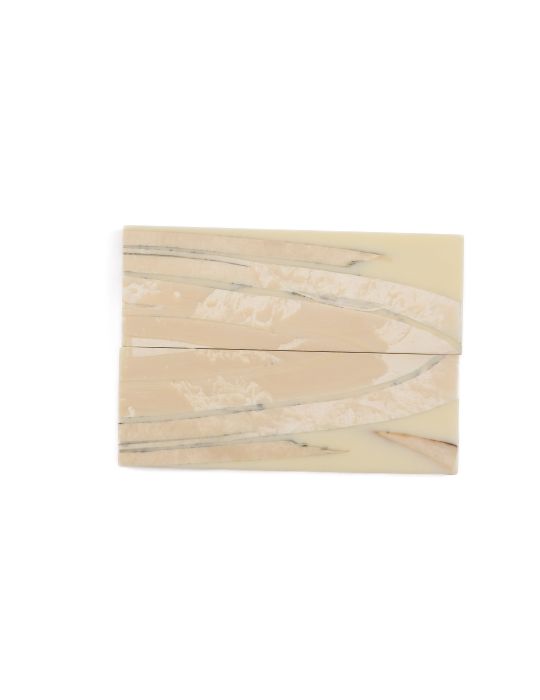 Manche pulpe d'ivoire de mammouth stabilisé résine beige | Fossile unique | Mercorne
