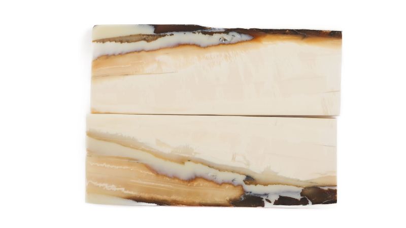 Manche pulpe d'ivoire de mammouth stabilisé résine beige | Mercorne