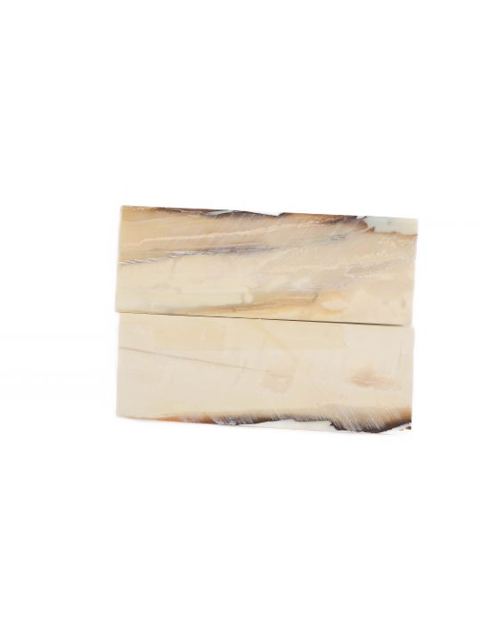 Manche pulpe d'ivoire de mammouth stabilisé résine beige | Mercorne