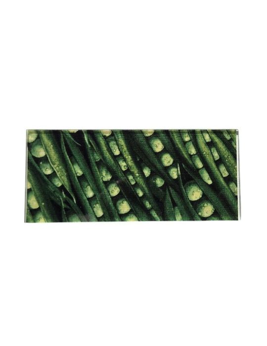 Plaque inclusion tissus petit pois - fond champagne