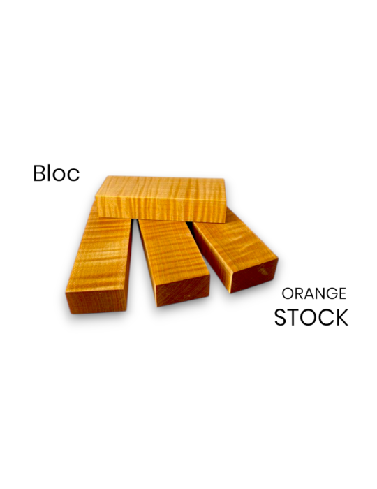 Bloc érable ondé stabilisé - multi couleur - facile à travailler - Raffir
