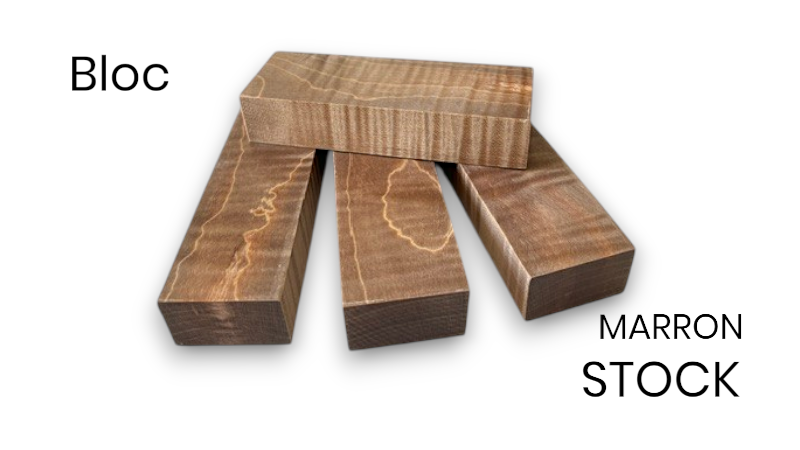Stabilisiertes gewelltes Ahornblock - Mehrfarbig - Einfach zu bearbeiten - Raffir