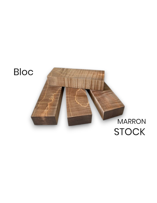Bloc érable ondé stabilisé - multi couleur - facile à travailler - Raffir
