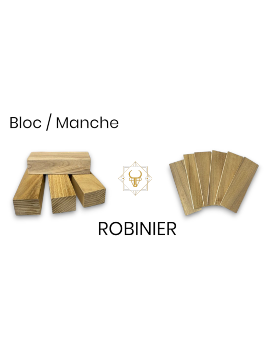 Manici e blocchi di Robinia (falsa acacia) per le posate